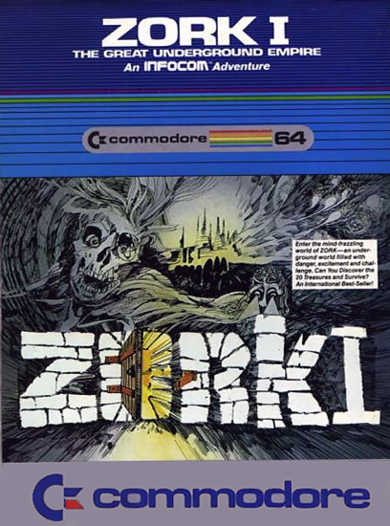 Zork I the Great Underground Empire box art for Commodore 64